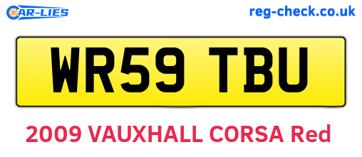 WR59TBU are the vehicle registration plates.