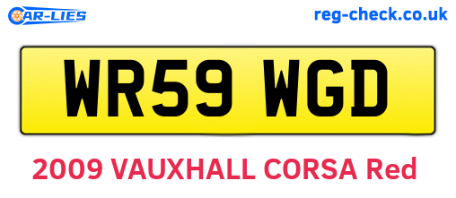 WR59WGD are the vehicle registration plates.
