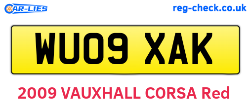 WU09XAK are the vehicle registration plates.