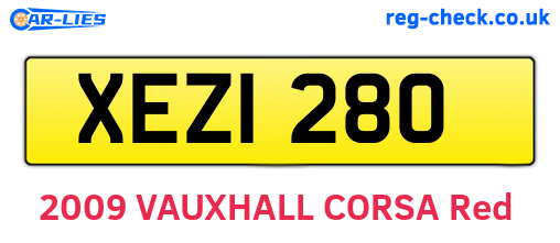XEZ1280 are the vehicle registration plates.