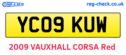 YC09KUW are the vehicle registration plates.