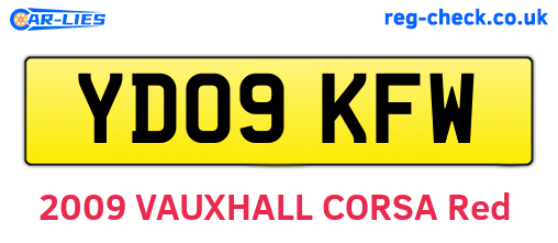 YD09KFW are the vehicle registration plates.