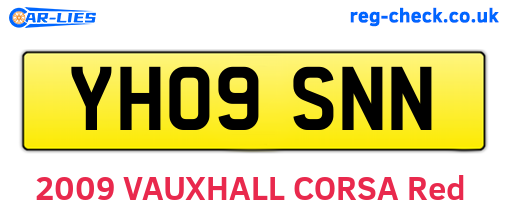 YH09SNN are the vehicle registration plates.
