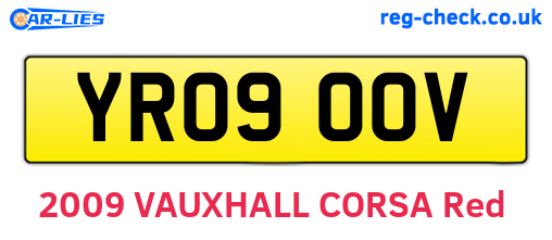 YR09OOV are the vehicle registration plates.