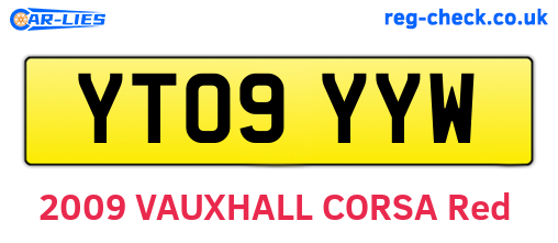 YT09YYW are the vehicle registration plates.