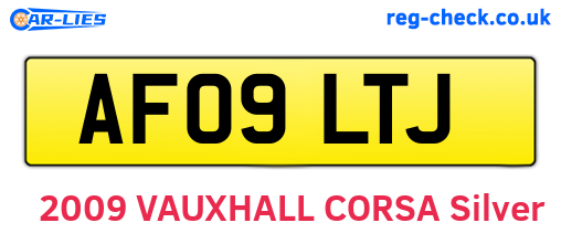 AF09LTJ are the vehicle registration plates.
