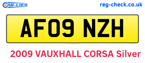 AF09NZH are the vehicle registration plates.