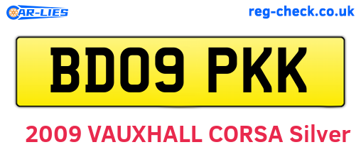 BD09PKK are the vehicle registration plates.