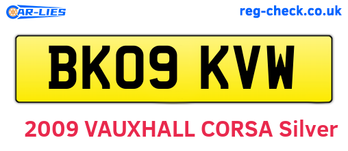 BK09KVW are the vehicle registration plates.