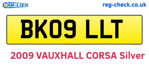 BK09LLT are the vehicle registration plates.
