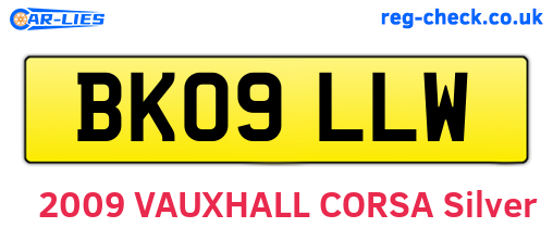 BK09LLW are the vehicle registration plates.