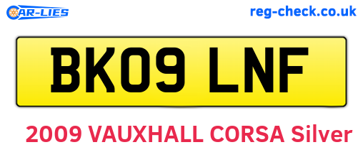 BK09LNF are the vehicle registration plates.