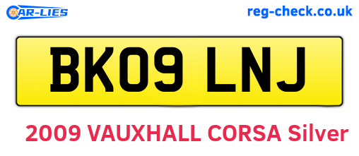 BK09LNJ are the vehicle registration plates.