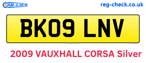 BK09LNV are the vehicle registration plates.