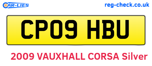 CP09HBU are the vehicle registration plates.