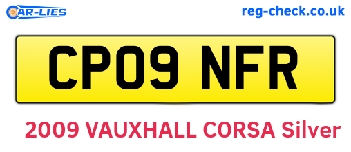 CP09NFR are the vehicle registration plates.