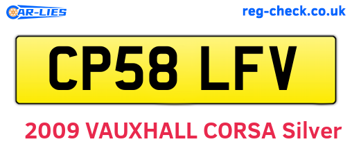 CP58LFV are the vehicle registration plates.