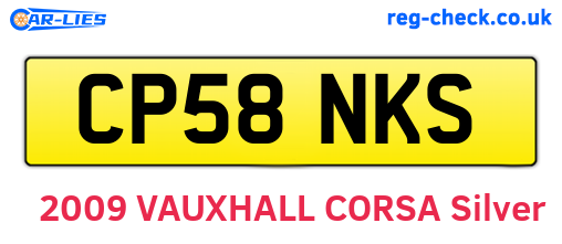 CP58NKS are the vehicle registration plates.