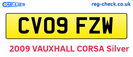 CV09FZW are the vehicle registration plates.