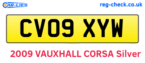 CV09XYW are the vehicle registration plates.