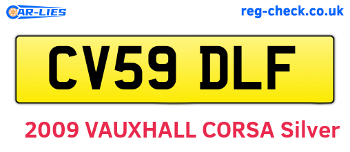 CV59DLF are the vehicle registration plates.