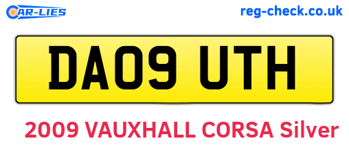 DA09UTH are the vehicle registration plates.