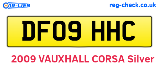 DF09HHC are the vehicle registration plates.