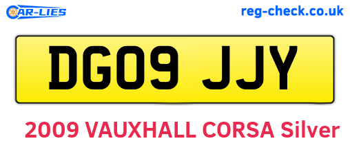DG09JJY are the vehicle registration plates.
