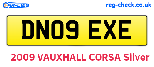 DN09EXE are the vehicle registration plates.