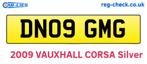DN09GMG are the vehicle registration plates.