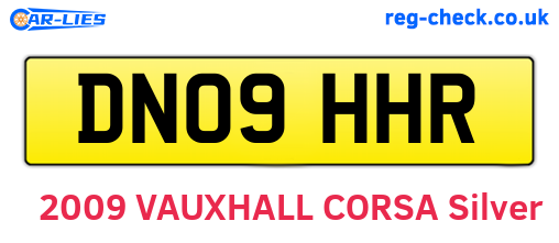 DN09HHR are the vehicle registration plates.