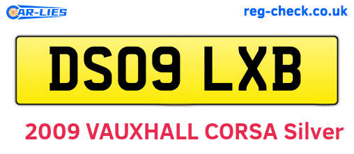 DS09LXB are the vehicle registration plates.
