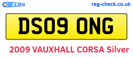 DS09ONG are the vehicle registration plates.