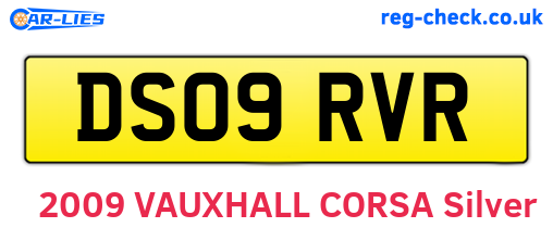 DS09RVR are the vehicle registration plates.