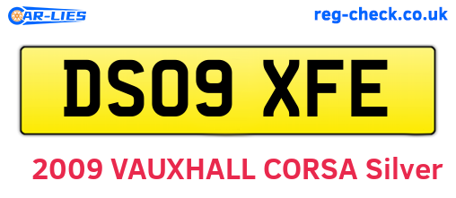 DS09XFE are the vehicle registration plates.