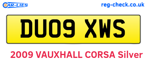 DU09XWS are the vehicle registration plates.