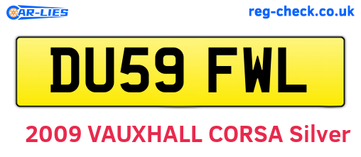 DU59FWL are the vehicle registration plates.