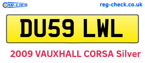 DU59LWL are the vehicle registration plates.