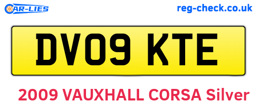 DV09KTE are the vehicle registration plates.