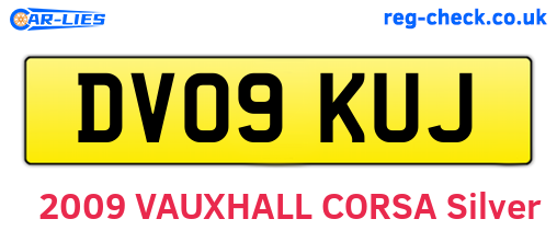DV09KUJ are the vehicle registration plates.