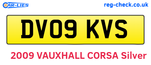 DV09KVS are the vehicle registration plates.