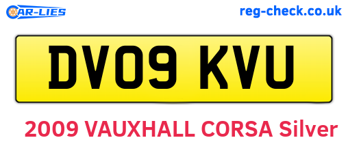 DV09KVU are the vehicle registration plates.