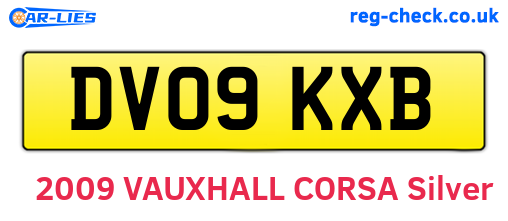 DV09KXB are the vehicle registration plates.