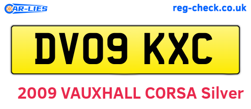 DV09KXC are the vehicle registration plates.