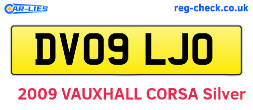 DV09LJO are the vehicle registration plates.