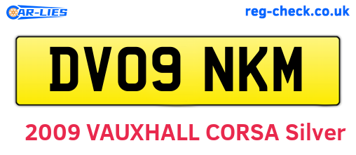 DV09NKM are the vehicle registration plates.