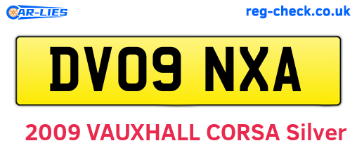 DV09NXA are the vehicle registration plates.