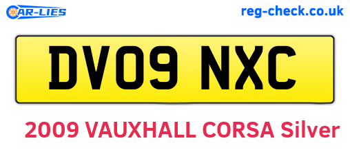 DV09NXC are the vehicle registration plates.