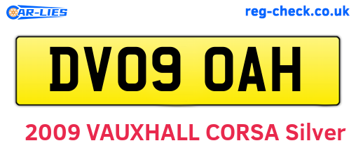 DV09OAH are the vehicle registration plates.
