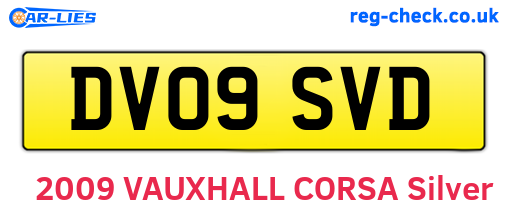 DV09SVD are the vehicle registration plates.